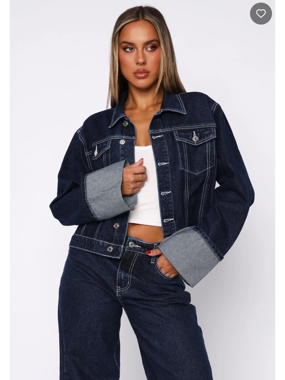 NWT - Charlotte Denim Jacket Dark Indigo Wash - M/L